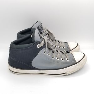 Converse Mens Sneakers Size 8 Leather Grey Black CTAS Hi Street 159453C